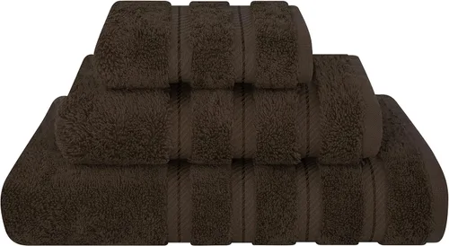 Vista 123 de American Soft Linen - Juego de toallas de 3 piezas, 1 toalla de baño, 1 toalla de mano y 1 toalla pequeña, 100% algodón turco para baño, juego