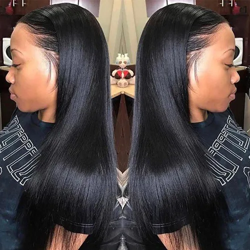 Vista 10 de Subella 3 manojos de cabello humano brasileño lacio, grado 10A, virgen, sin procesar, color negro natural (8, 10, 12 pulgadas)