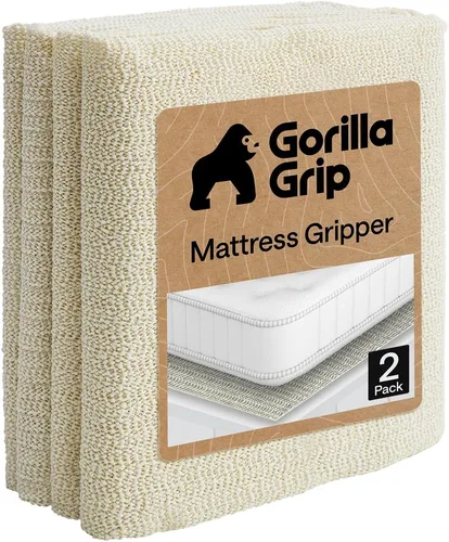 Vista 10 de GORILLA GRIP Agarre Antideslizante para Colchón, Evita que los Colchones se Deslicen y Mantiene la Cama en su Lugar, las Almohadillas Sujetan Camas