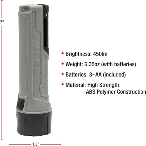 Vista 4 de Smith & Wesson Night Guard Pro Series Linternas con 3 modos, clip de resorte, construcción impermeable y retención de memoria para supervivencia