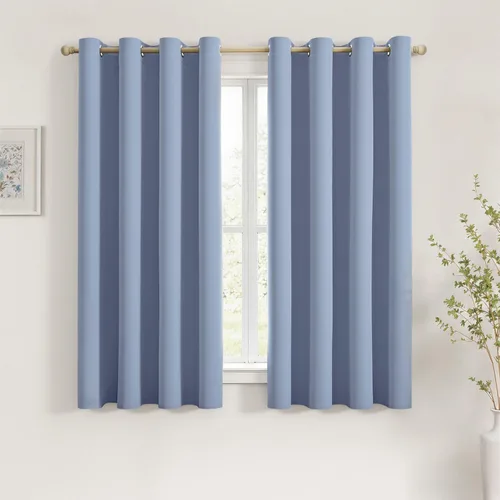 Vista 123 de MIULEE Cortinas opacas para dormitorio o sala de estar, juego de 2 paneles de cortina para ventana con aislamiento térmico y bloqueo de luz