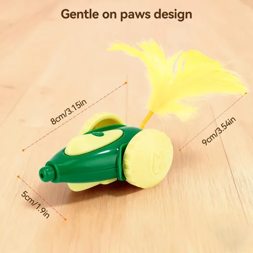 Vista 5 de Migipaws juguete para gatos, juguete interactivo automático Migicar como un ratón, programa inteligente, juguete recargable para gatitos