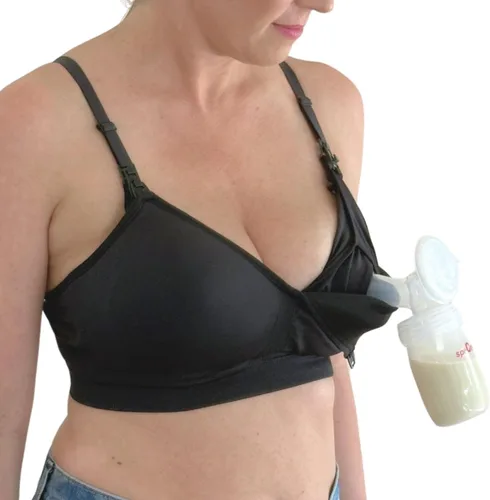 Vista 11 de Supermom Silhouette with Light Fixed Pads, Pumping Bra Hands Free, Adjustable Pumping & Nursing Bra for All Breast Pumps