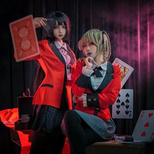 Vista 5 de Disfraz de Halloween para mujer, disfraz de Runa Yomozuki, cosplay de Runa de anime, cosplay de Halloween, uniforme escolar, conjunto completo