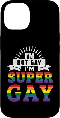 Vista 4 de iPhone 16 Im Not Gay Im Super Gay LGBTQ Pride Equality Rainbow Flag Case