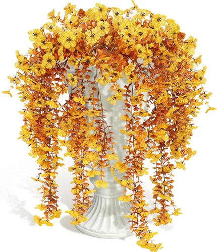 Vista 45 de RECUTMS - Guirnalda de plantas colgantes artificiales, 3 paquetes de White1
