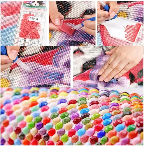 Vista 7 de Twinkel Pinkel Kits de pintura de diamantes 5D grandes para adultos, paisaje, cabaña, taladro completo, pintura de diamante, arte de bordado