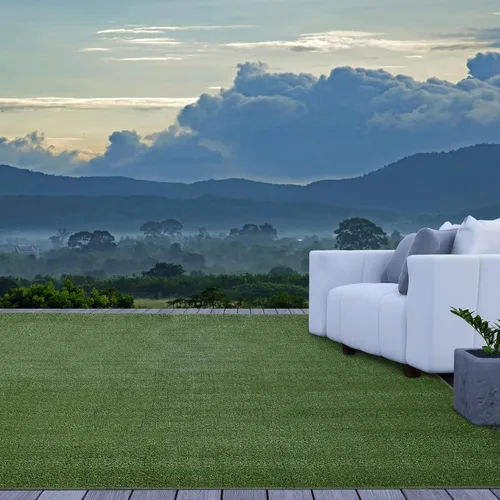Vista 11 de iCustomRug - Alfombras de césped artificial para interiores y exteriores, muchos tamaños personalizados y anchos, bordes acabados con dobladillos a