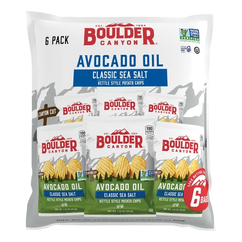 Vista 13 de Boulder Canyon Papas fritas - Hickory BBQ (1.5 oz/Caja de 55)