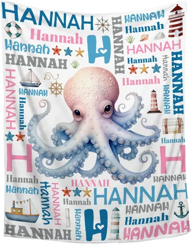 Vista 10 de Manta de conejo personalizada para niños y niñas, manta de bebé ultra suave, regalo personalizado, decoración de manta con nombre, 30 x 40 pulgadas