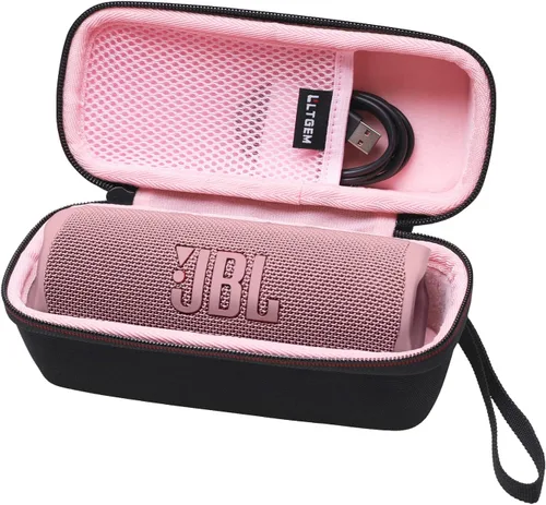 Vista 2 de LTGEM - Funda compatible con JBL Flip 7/5/6/Grip Altavoz Bluetooth portátil impermeable, bolsa de almacenamiento de viaje para oficina, color negro