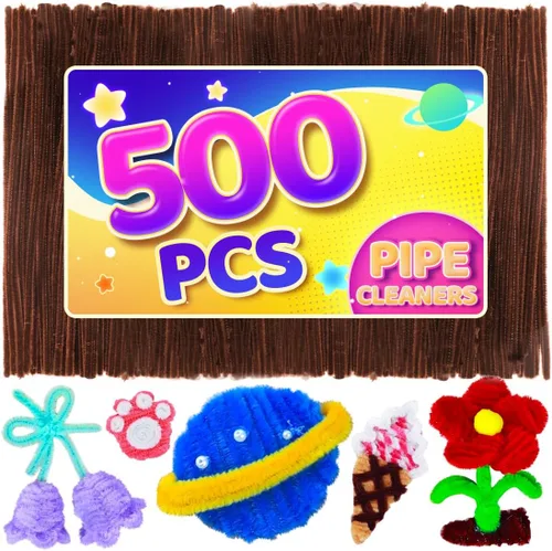 Vista 13 de Eppingwin 200 limpiapipas, limpiadores de pipas con purpurina, suministros de manualidades, tallos de felpilla de 10 colores para proyectos