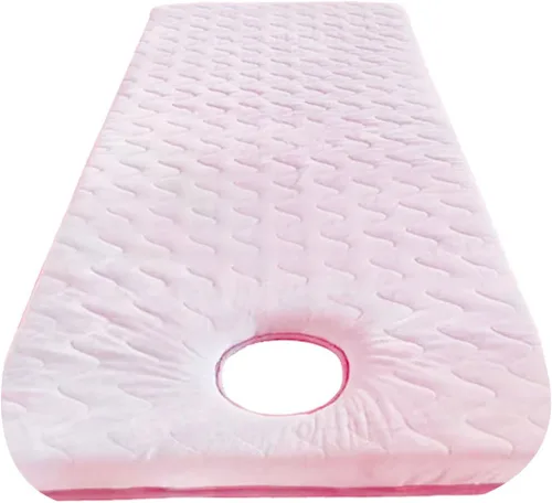 Vista 12 de Cojín de espuma viscoelástica para cama cuadrada, redonda, trapezoidal, para cama de spa, almohadilla de felpa para mesa de masaje, con orificio