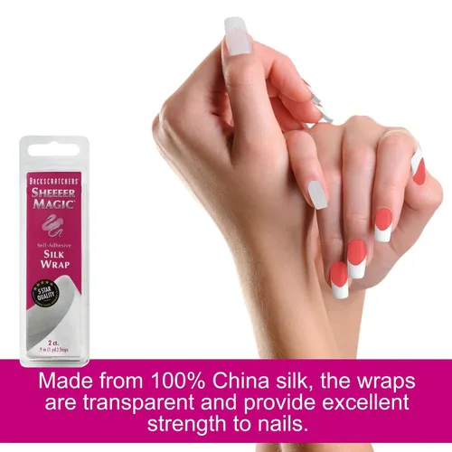 Vista 3 de Backscratchers Sheeeer Magic Silk Wrap - Herramienta de manicura autoadhesiva para arte de uñas, extensión de uñas de bricolaje, 2