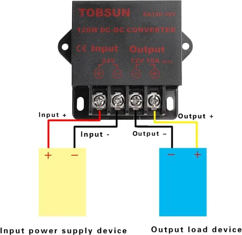 Vista 3 de DC 24V a DC 12V 10A 120W Convertidor Reductor Step Down Buck Regulador de Voltaje Reductor Convertidor de Energía Mini Módulo Transformador 12V