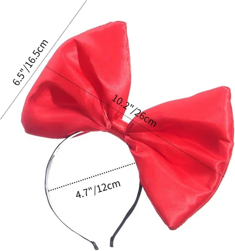 Vista 4 de Ztl Diadema de lazo enorme para mujer, diadema para el cabello, accesorios de disfraz y accesorios de fiesta