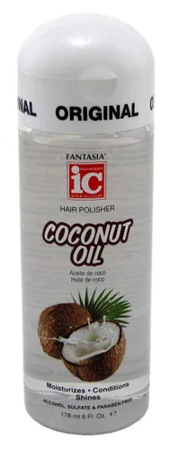 Vista 3 de Fantasia Pulidor de cabello Ic de 6 onzas, aceite de coco, 1 paquete.