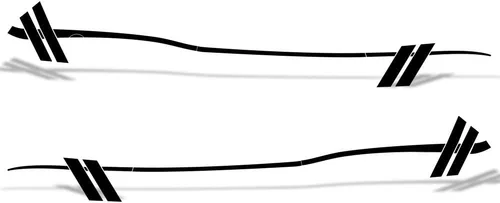Vista 2 de Kit de gráficos de rayas laterales para todo el cuerpo, vinilo adhesivo, compatible con Chevrolet Camaro 2010-2015 - negro mate