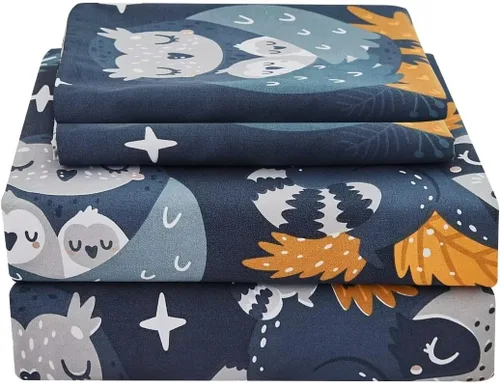 Vista 36 de JSD - Juego de sábanas de 3 piezas para niños, tamaño individual Soft Printed Microfiber Sheet and Pillowcase Set, OEKO-TEX Certified, 16 inch Deep