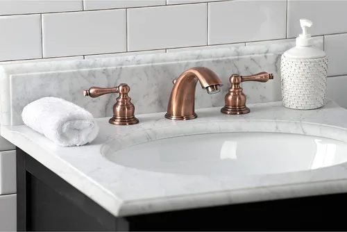 Vista 7 de Kingston Brass KB976AL - Grifo victoriano de baño extendido, cobre antiguo, 10 x 5.75 x 4.06