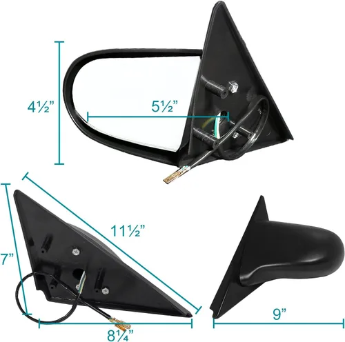 Vista 3 de Spec-D Tuning Power Sports - Espejos laterales negros