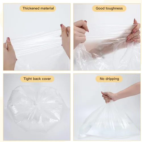 Vista 4 de 200 bolsas trituradoras a granel, uso para trituradoras pequeñas, medianas y grandes, calidad, fuertes, transparentes, se adapta a la mayoría