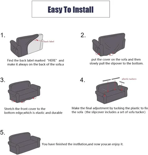 Vista 2 de zyhfcfff-sd Funda para sofá de 1, 2, 3, 4 y 5 plazas, protector de muebles de terciopelo grueso de lujo, funda elástica para sillón reclinable