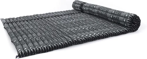 Vista 88 de Leewadee - Colchón de piso plegable - Futón japonés enrollable -Alfombra de tatami triple pliegue - Cama de piso para invitados - Colchón de camping