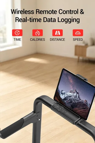 Vista 8 de UMAY Fitness Caminadora inclinada al 15% con barra de mango