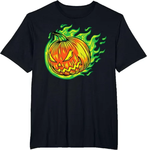 Vista 4 de Jack o Lantern - Camiseta de Halloween para niños, niñas, hombres, mujeres, Negro, S