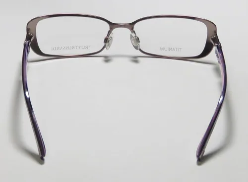 Vista 5 de Trussardi 12507 For LadiesWomen Designer Full-Rim Shape Titanium Flexible Hinges Optical EyeglassesSpectacles