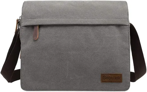 Vista 18 de Sechunk Vintage Canvas Messenger Cross body bag Shoulder bag