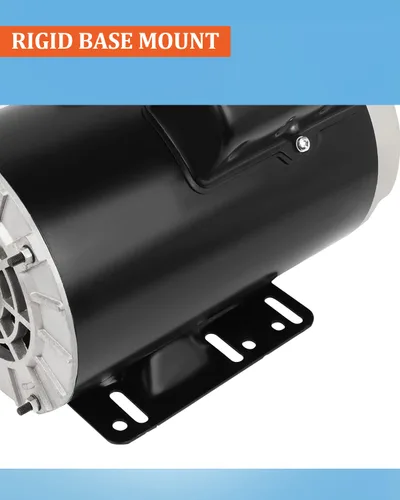 Vista 7 de Motor eléctrico de 5HP 3450 RPM, compresor de aire monofásico,5/8 "Diámetro del eje laminado de acero Shell 60 HZ,208V-230V