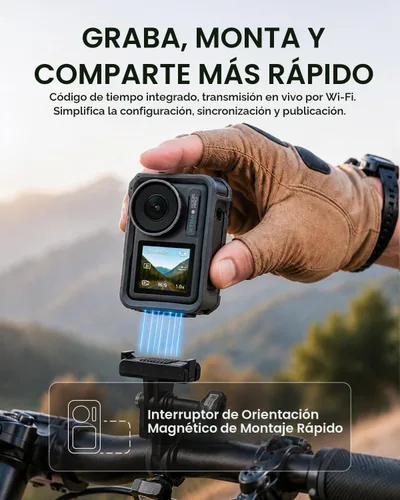 Vista 7 de Paquete de batería dual Xtra Pro - Sensor de 1/1.3", resistente al agua de 65 pies, batería de 216 minutos, video nocturno de 4K/120fps, seguimiento