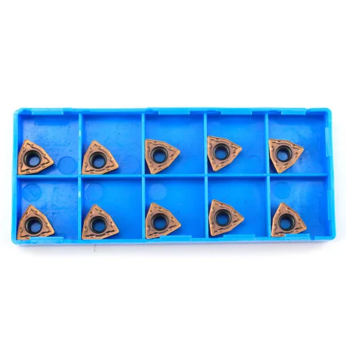 Vista 5 de Insertos de torneado de carburo WCMT06T304 WCMT32.51 TiN Insertos de carburo recubiertos para herramienta de torneado de torno CNC, soporte