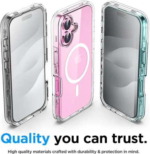 Vista 8 de AICase Funda transparente para iPhone 17 [compatible con MagSafe] resistente protección contra caídas, cuerpo completo, a prueba de golpes, a prueba