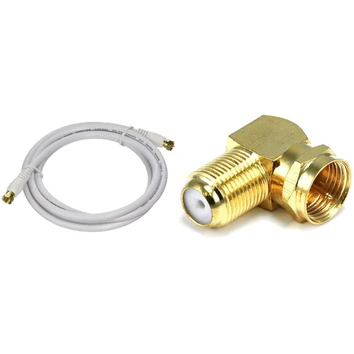 Vista 19 de Monoprice RG6 Quad Shield CL2 - Cable coaxial con conector tipo F para televisión, 1.5 pies