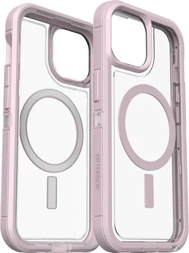 Vista 6 de OtterBox Funda transparente para iPhone 16e, 15, 14 y 13 Defender Series XT - Mountain Frost (transparente), sin pantalla, resistente, se ajusta a