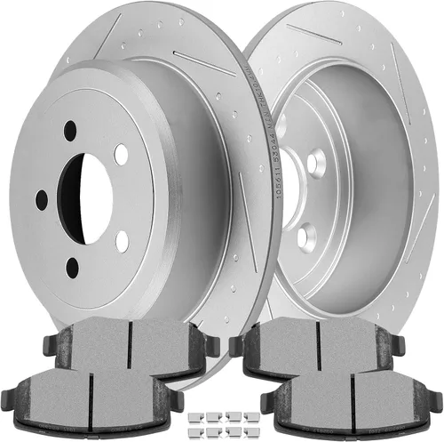 Vista 24 de SCITOO Kit de freno delantero Rotores de freno delantero y pastillas de freno de cerámica para Acura RSX 2003-2006