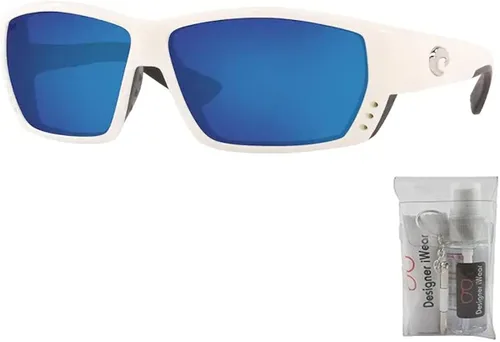 Vista 2 de Costa Tuna Alley 6S9009 - Lentes de sol rectangulares para hombre + paquete con kit de cuidado de gafas de cortesía de diseñador iWear
