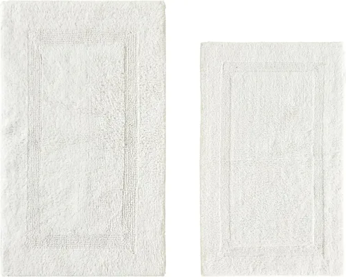 Vista 14 de Better Trends Alfombra de Inodoro en Forma de U Cubierta de Asiento de Inodoro de Lujo 100% Algodón Absorbente de Agua, Cubierta de Tapa Reversible