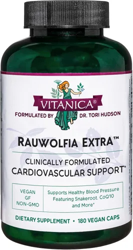 Vista 9 de Vitanica Rauwolfia Extra, Suplemento de apoyo cardiovascular, vegano, 90 cápsulas