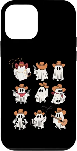 Vista 16 de Carcasa espeluznante divertida para iPhone 16 Boo Haw Western Cowboy Ghost Cowgirl