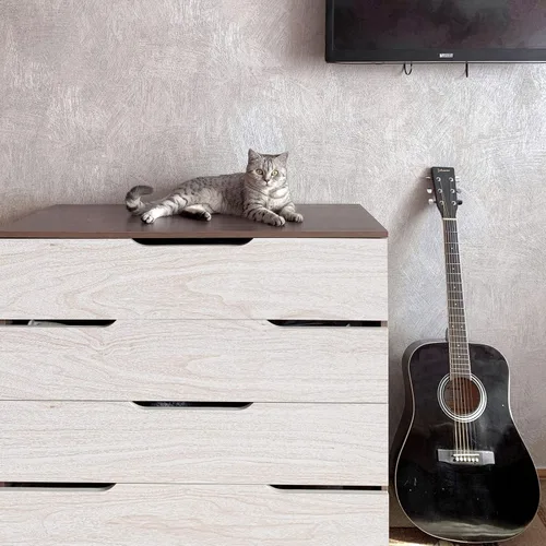 Vista 2 de Papel de contacto para despegar y pegar de grano de madera para gabinetes, vinilo decorativo impermeable