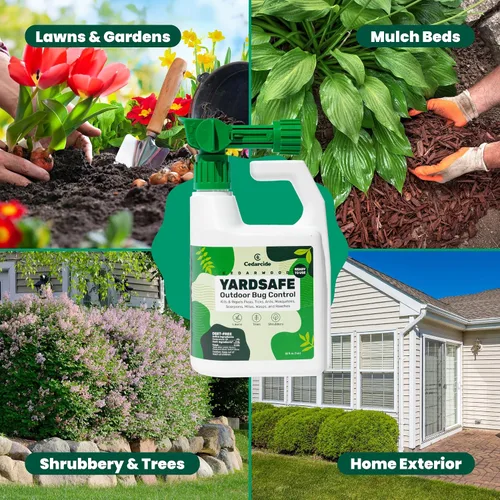 Vista 4 de Outdoor YardSafe Mata y repele mosquitos, garrapatas, pulgas, ácaros y más con aceites esenciales naturales, seguro para familias y mascotas