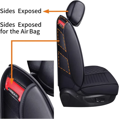 Vista 4 de Fundas de asiento de coche Aierxuan de piel, para asiento delantero, para camión