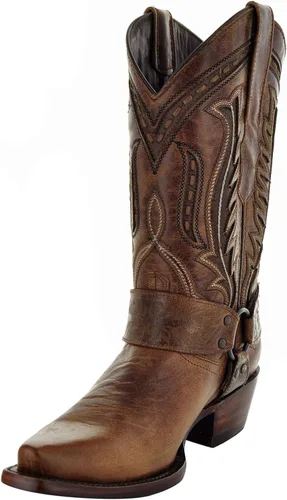 Vista 6 de Soto Boots Botas vaqueras de arnés para mujer, botas vaqueras de cuero genuino, botas de vaquero hechas a mano para las mujeres M50039