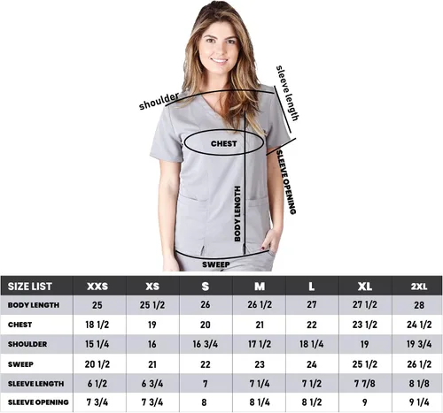 Vista 7 de Camiseta quirúrgica súper suave y ultra cómoda para mujer