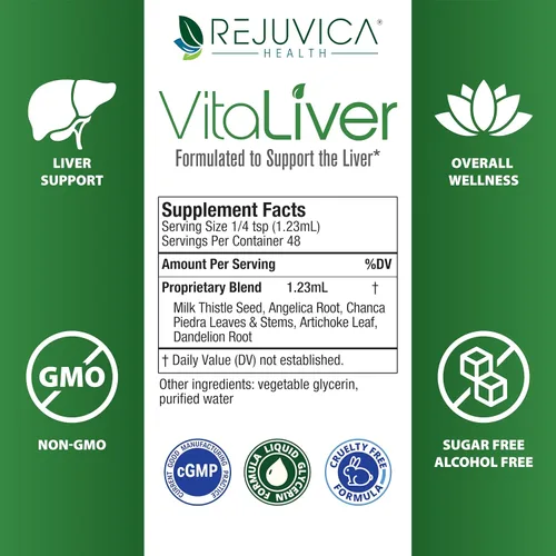 Vista 7 de VitaLiver - Suplemento para la salud del hígado - Apoya la limpieza y desintoxicación del hígado - Fórmula líquida para mejor absorción - Cardo