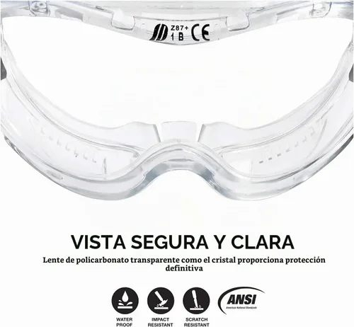 Vista 2 de NEIKO Pro Clear Protective Lab Safety Goggles
